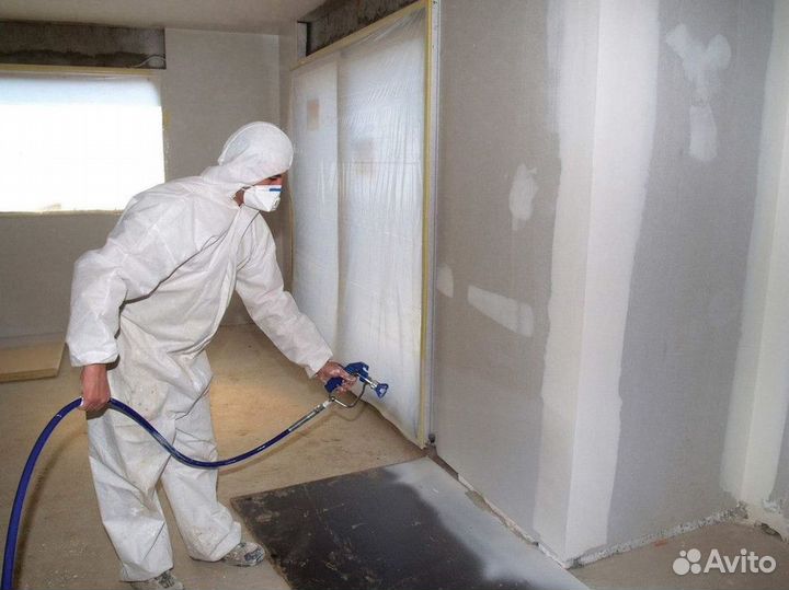 Покраска стен и потолков. Механизированная покраска