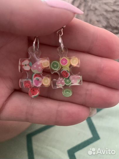 Серьги из эпоксидной смолы