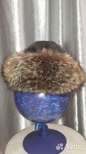 Шапка из енота мужская