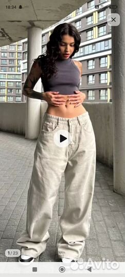 Джинсы баги унисекс