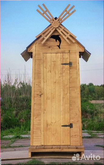 Уличный туалет деревянный Л754