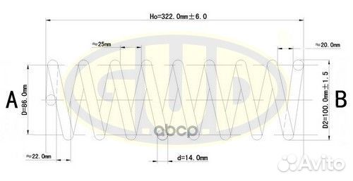 Пружина подвески MB W210 95- задн. gcs256832 G.U.D