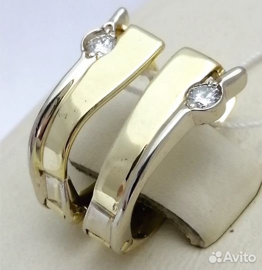 Серьги / 3,11г / Золото585 / бриллианты