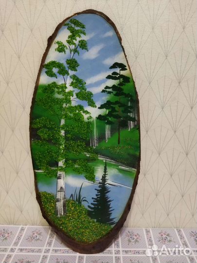 Картина на спиле дерева