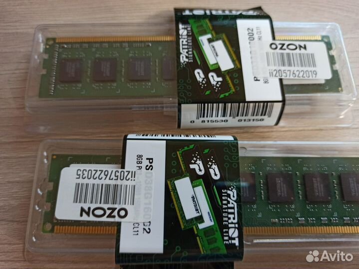 Оперативная память DDR 3 dimm 8 GB, 1600 Mhz