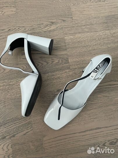 Туфли голубые zara 40