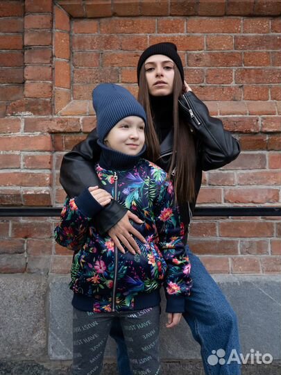 Шапка и шарф баф снуд в подарок. черный комплект