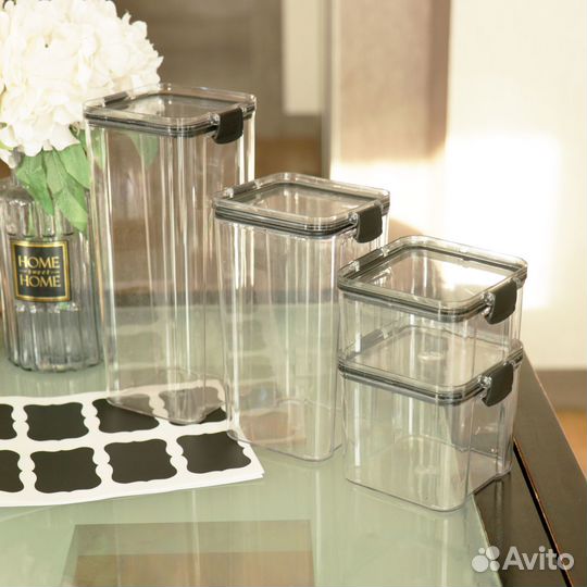 Банки для сыпучих продуктов, новый комплект