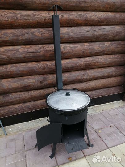 Печь под казан 16л+ казан 16л+ шумовка