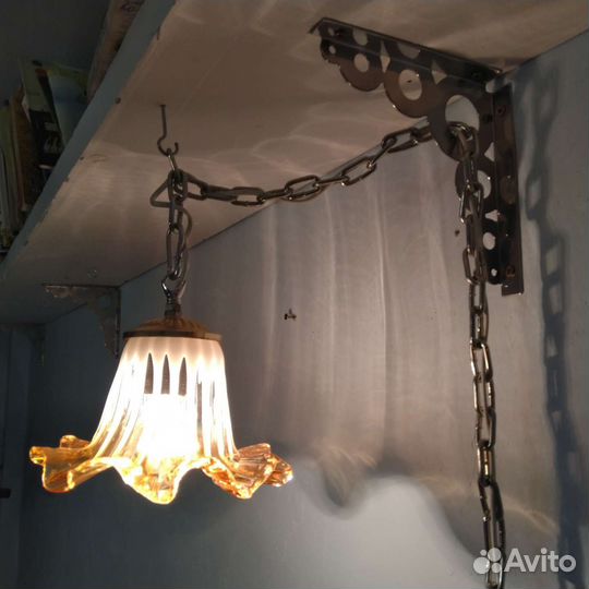 Гарнитур бра люстра из колеса от старинной прялки