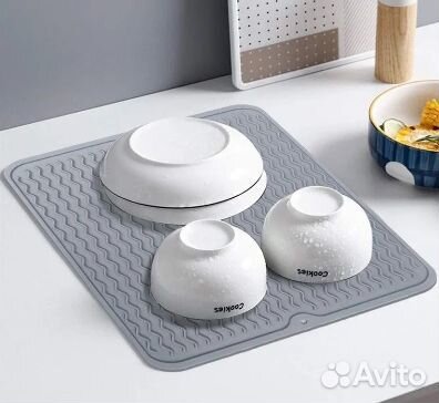 Силиконовый коврик для сушки посуды