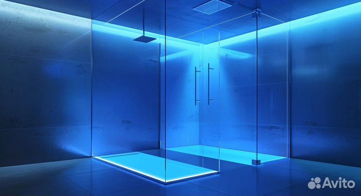 Кабина из стекла