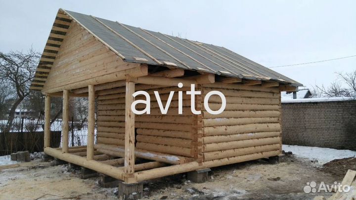 Сруб бани со сборкой