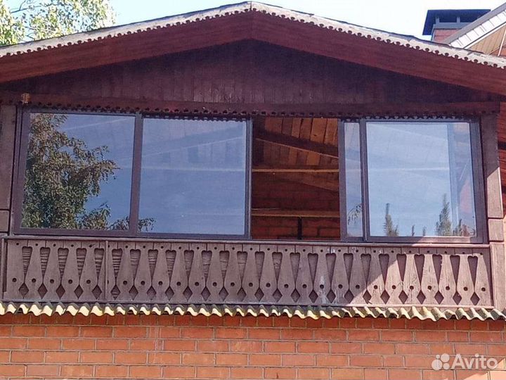 Окна пластиковые бу коричневые