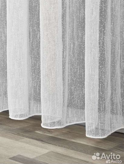 Тюль Лен Дождик (цена с пошивом)