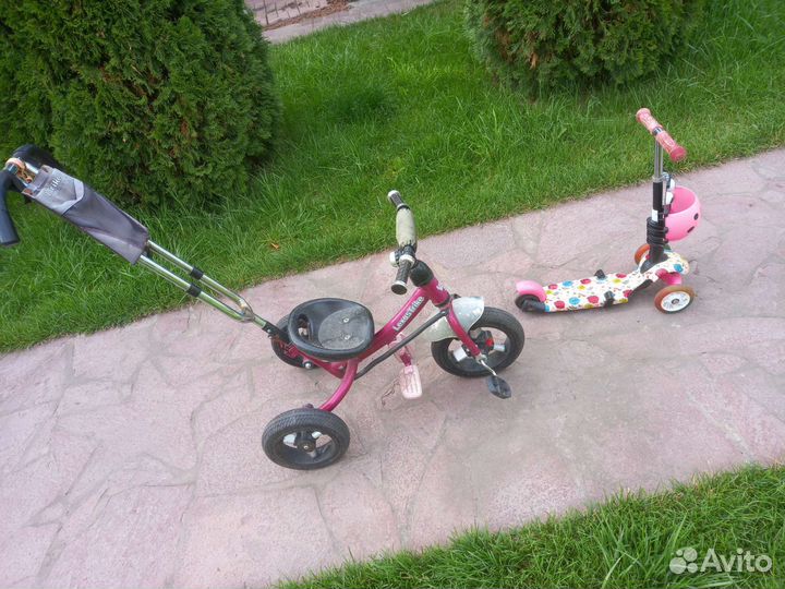 Детский трехколесный велосипед бу