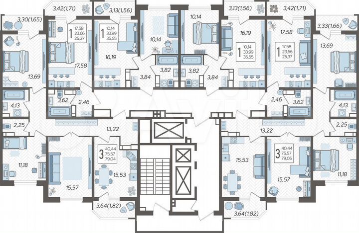 Квартира-студия, 25,4 м², 21/25 эт.