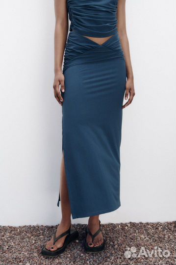 Юбка Zara синяя