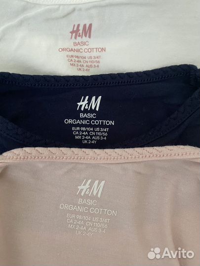 Лонгсливы на девочку H&M р.98