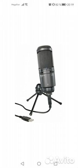 Микрофон студийный Audio-technica AT2020USB+
