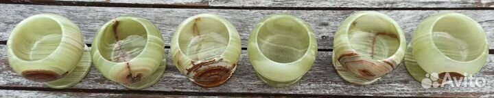 Рюмки нефритовые набор 6 шт в коробке
