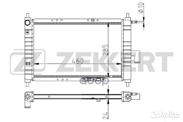 Радиатор охл. дв. Daewoo Matiz (M100 M150) 01