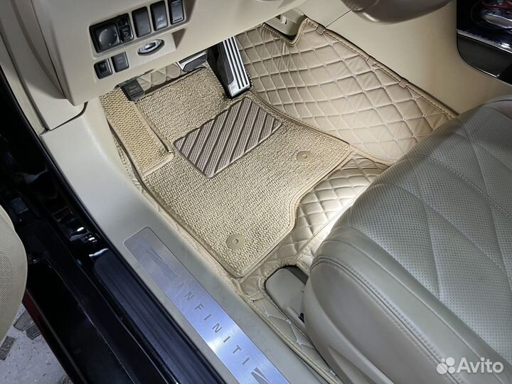3D коврики из экокожи Infiniti QX70 2014