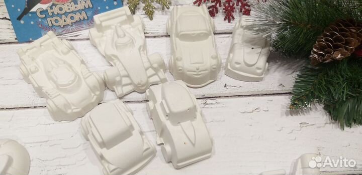 Новогодняя 3d раскраска Машинки