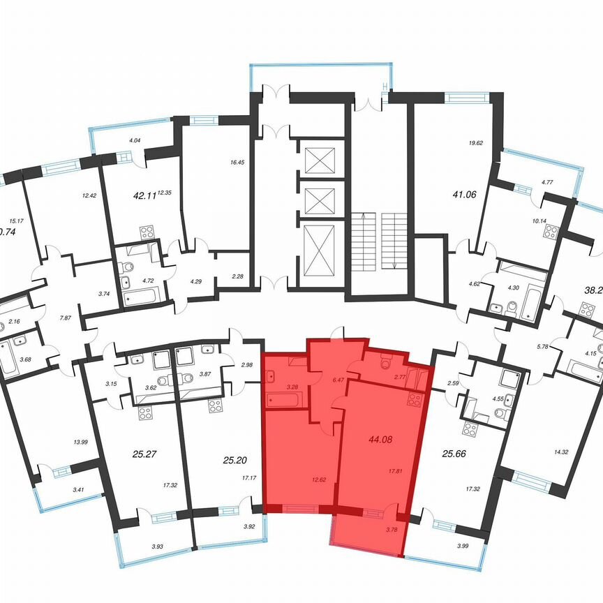 1-к. квартира, 46,7 м², 14/22 эт.