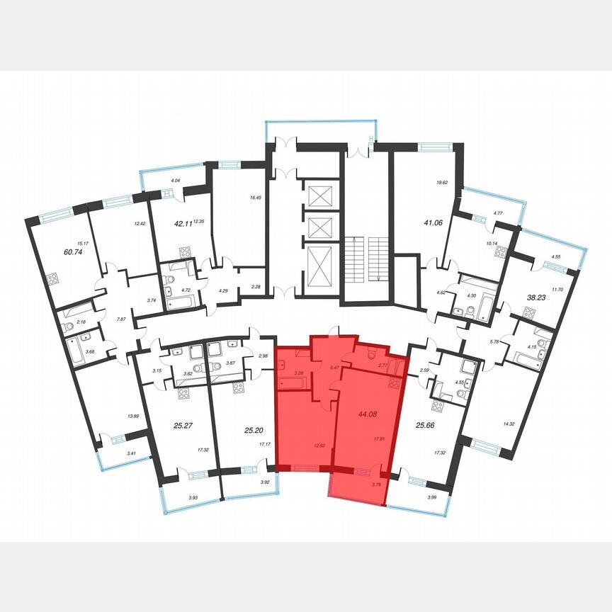 1-к. квартира, 46,7 м², 14/22 эт.