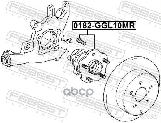 Ступица задняя 0182-GGL10MR 0182-GGL10MR Febest