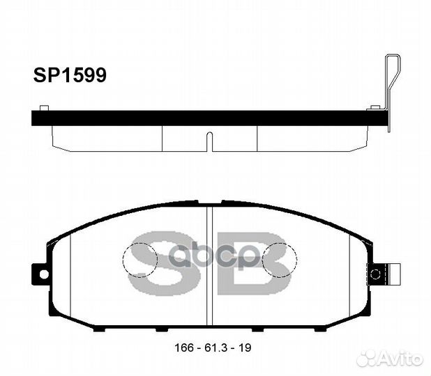 Колодки тормозные дисковые SP1599 Sangsin brake