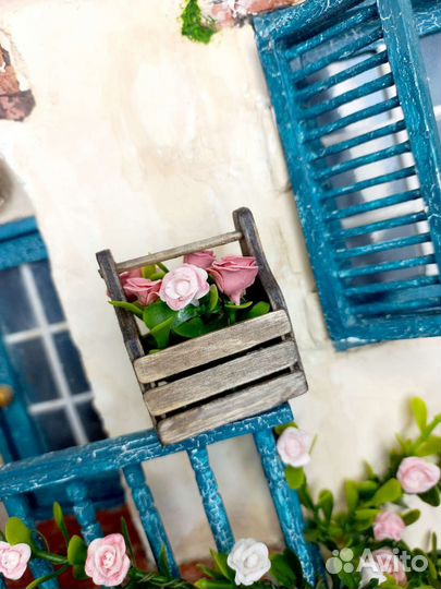 Розы в ящике миниатюра