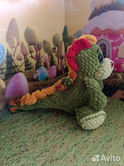 Игрушка вязаная ручная работа дракончик