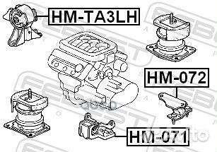 Подушка коробки скоростей передняя hm071 Febest
