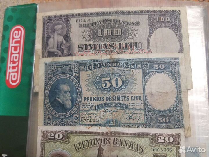 Банкноты литва