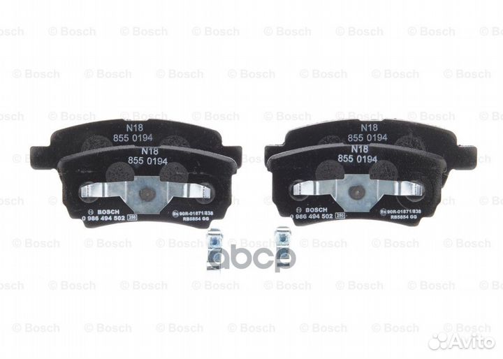 Колодки тормозные дисковые зад 0986494502 B