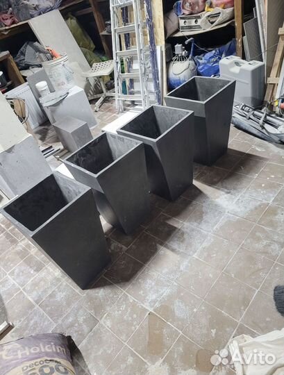 Вазон для цветов из бетона