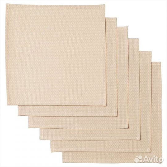 6 салфеток IKEA 33х33 см 100 хлопок новые