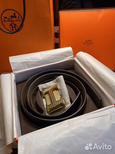 Ремень Hermes натуральная кожа двусторонний