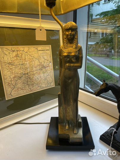 Лампа бронзовая в стиле Ар Деко