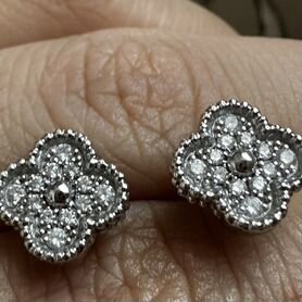 Серьги Van Cleef с бриллиантами оригинал