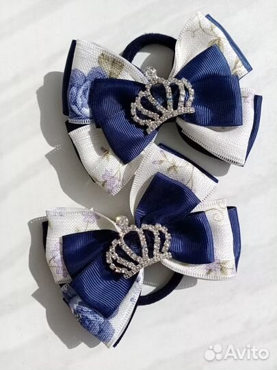Резинки банты для волос ручной работы