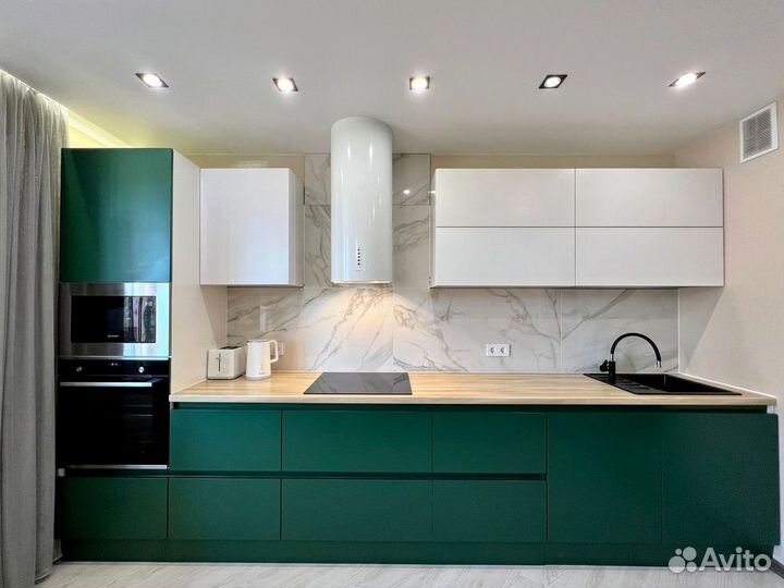 Прямой кухонный гарнитур современный