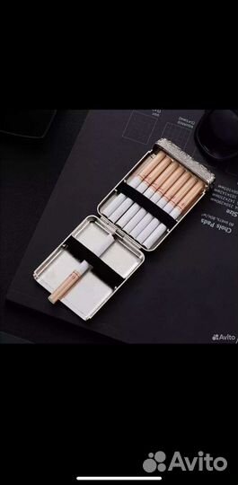 Портсигар металлический Острые козырьки