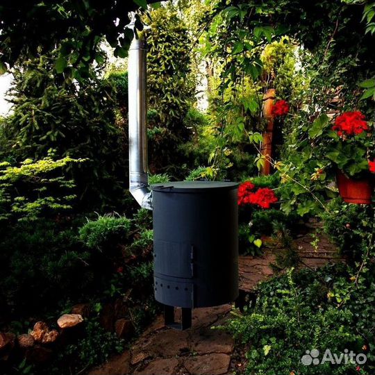 Печь для сжигания мусора Дымок 8-135 литров (5мм)