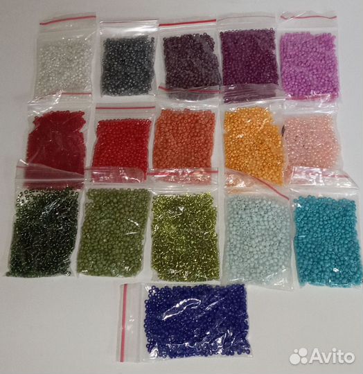 Набор бисера мелкого 16 цветов