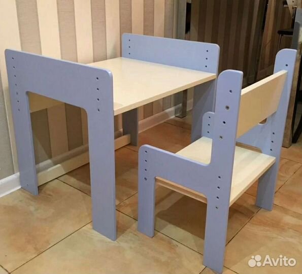Детский растущий стол и стул