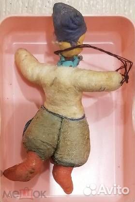 Елочный украшения игрушки из ваты и картона