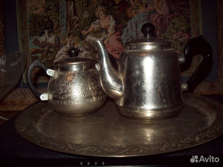 Набор Кольчугино СССР чайно-кофейный с подносом